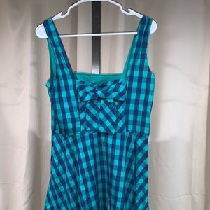 Playful Plaid fit and flare dress from Dot and Rae